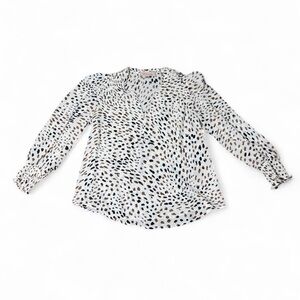 Philosophy Animal Print Blouse Women’s Small Boho V-Neck Top